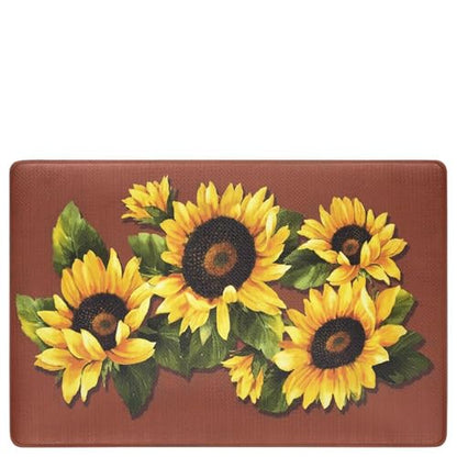 Anti-Fatigue Floor Comfort Mat, 18 x 30 in, Black Eyed Susan, Waterproof - size: 30"L x 18"W x 0.5"Th, style: Black Eyed Susan