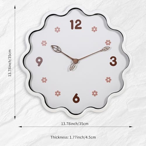 Wall Clock, Modern 14 Inch, White