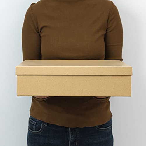 Soul & Lane - Kraft Storage Boxes with Lids, Set of 3, Just the Basics - color: Just the Basics