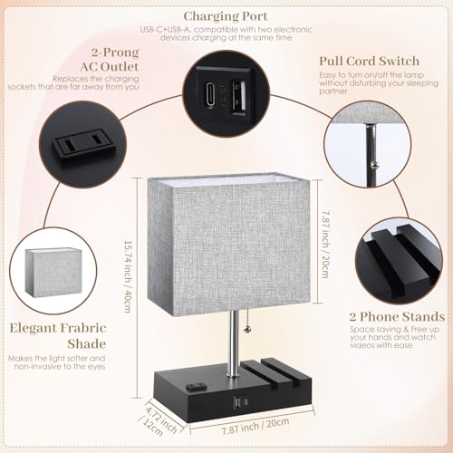 Smart RGB Dimmable Table Lamp Compatible with Alexa&APP&Remote Control, Gray - color: Gray, size: 1 Pack