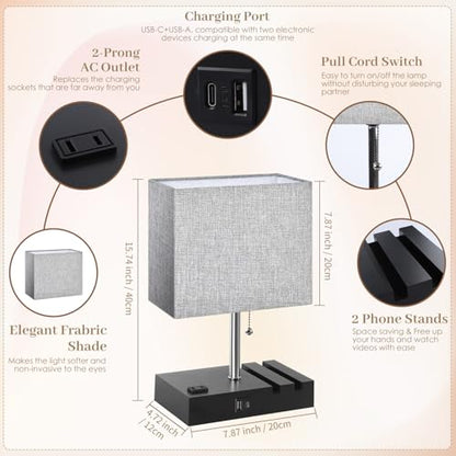 Smart RGB Dimmable Table Lamp Compatible with Alexa&APP&Remote Control, Gray - color: Gray, size: 1 Pack