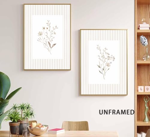LYVTEU Wildflower Wall Art, 12X16 Inch Unframed, 2Pcs - size: 12"Wx16"H