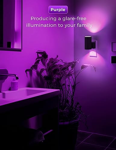 L LOHAS LED Purple Night Light, Purple Lights, Night Lights Plug into Wall - color: Purple, size: 2 Pack