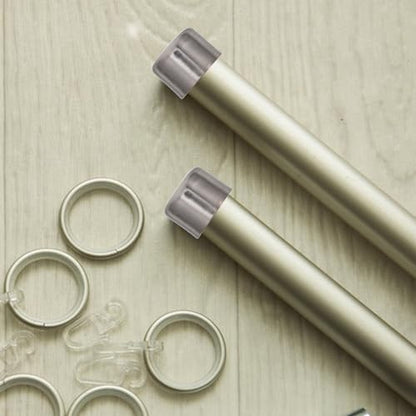 Beavorty 2 PCS 28mm Curtain Rod Finials Window Drapery Curtain Rod End Window Curtain Rod Cap Drapery Pole Rail Decorative Heads for Curtain Decoration (Silver)