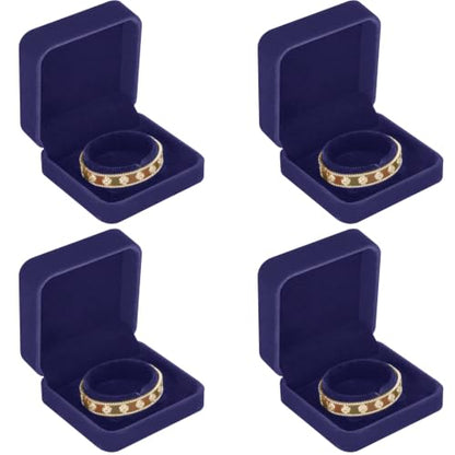 KUKUVR 4 Pcs Velvet Bracelet Gift Box, Jewelry Storage Holder Case for Bangle Anklet beaded bracelet Birthday Anniversary, Gift for Women (Blue) - color: Blue