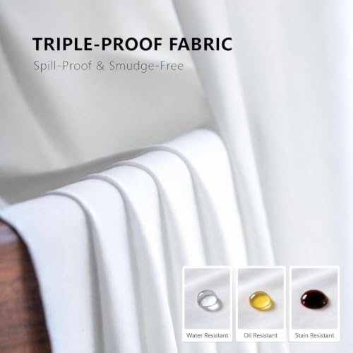 Non-See-Through White Privacy Sheer Curtains 72 Inch Long 2 Panels - color: White, size: 52"W x 72"L (Pack of 2)