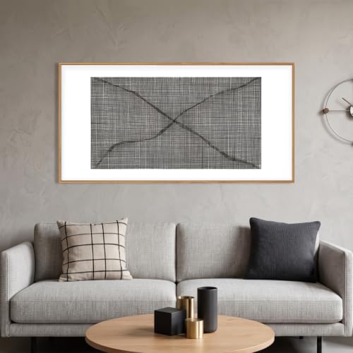 DRACIT Black White Abstract Framed Canvas Wall Art Set-20" x40" - color: Abstract Line Wall Art, size: 40"L x 20"W