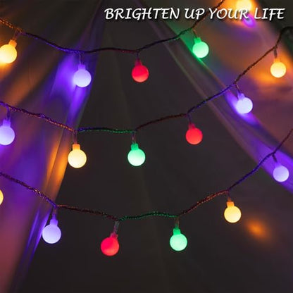 Ogrmar 49FT 100 LED Globe Ball String Lights 8 Modes with Remote Multicolor - color: Multicolor