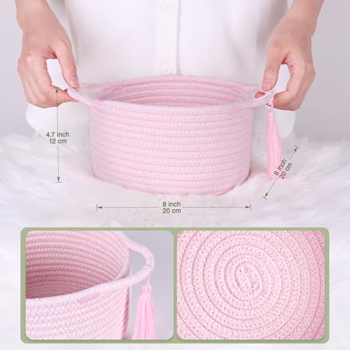 3-Pack Small Gift Basket Empty to Fill, Cellophane Bag & Ribbon, Pink - color: Pastel Pink, size: 3 Pack