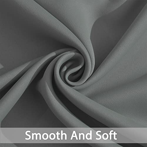 Yakamok Grey Room Darkening Curtains 84 inch Gray Sliding Door Drapes - color: Grey, size: 52"W x 84"L (Pack of 1)