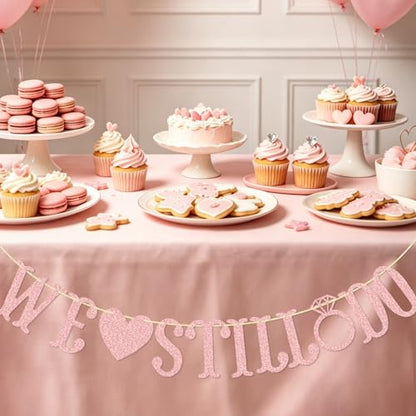 Qttier We Still Do Banner, Rose Gold Glitter - color: Rose Gold