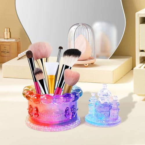 Castle Resin Jar Mold with Lid, 3D Trinket Box Silicone Storage Box Moulds Epoxy Casting Mold for DIY Jewelry,Candle Holder,Home Decor,Candy Container
