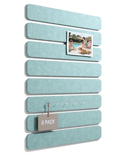 Fluxynara 13" x 2" Felt Wall Panels, Coastal Dawn - color: Coastal Dawn, size: 8-pack
