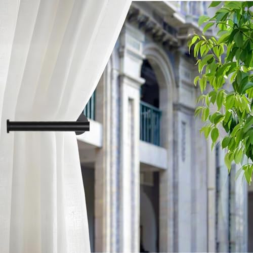 Curtain tiebacks Hooks Wall Mounted, Curtain holdbacks Screw-in, Curtain Holders for Drapes, Curtain Pull Backs, Curtain Tie Backs 304 Stainless Steels, 4 pcs (Pack of 2) - color: Black, size: 4Pcs (Pack of 2)