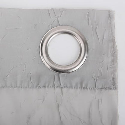 No. 918 Erica Crushed Sheer Voile Grommet Curtain Panel - color: Silver Gray, size: 51"W x 63"L (Pack of 1)