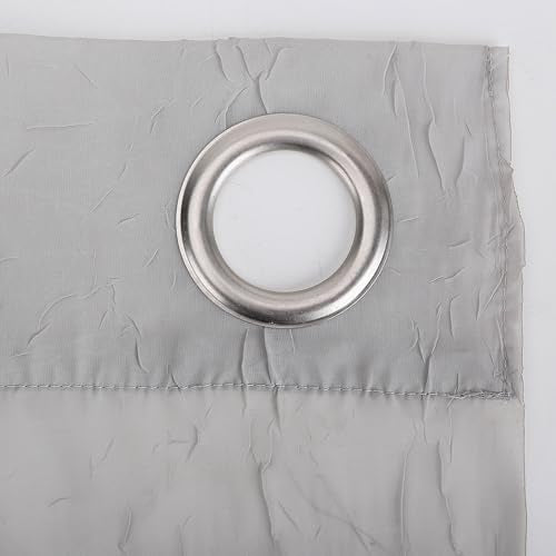No. 918 Erica Crushed Sheer Voile Grommet Curtain Panel - color: Silver Gray, size: 51"W x 84"L (Pack of 1)