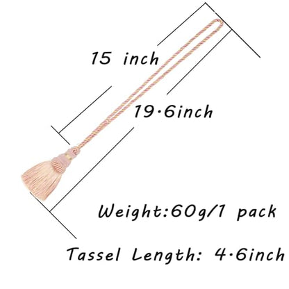 4 Pack Curtain Tie Backs Rope Tassels for Curtain Holdback - color: Mix Pink, size: 4p