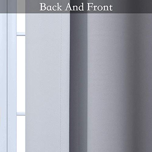 SimpleHome Ombre Black to Grey White Curtains for Living Room 52Wx84L - color: Black, size: 52"W x 84"L (Pack of 2)
