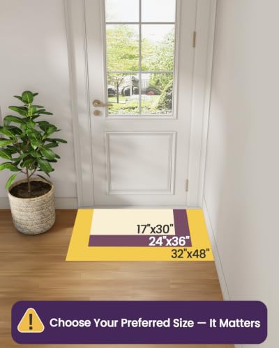 DEXI Front Door Mat Indoor Entrance, 32x48 Entryway Doormat, Pebble Beige - color: Pebble Beige, size: 32" X 48" (Rectangular)