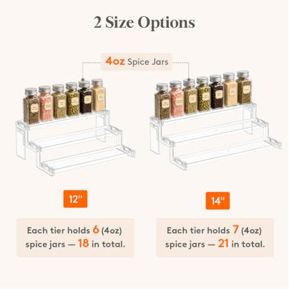 Lifewit 12″ Spice Rack, Perfume Cologne Stand, Tool-Free Assembly, 1 Pcs - color: Clear, size: 12″3-Tier,1 pc