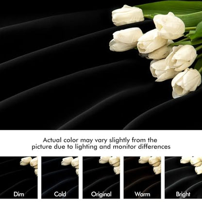 MIULEE 2 Panels Set Black Back Tab Blackout Curtains 52x96 Inch Long - color: Black, size: 52"W x 96"L (Pack of 2)