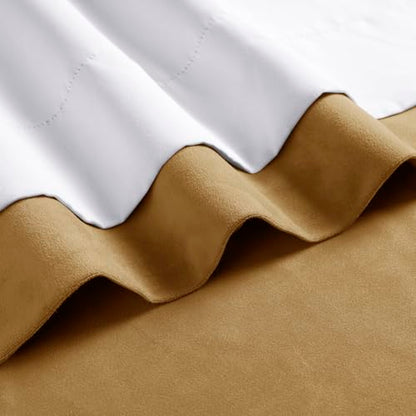 Extra Wide Signature Velvet Blackout Curtains (1 Panel)100Wx84L, Amber Gold - color: Amber Gold, size: 100"W x 84"L (Pack of 1)