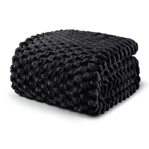 Exclusivo Mezcla 3D Fleece Twin Size Blanket for Bed, Black - color: Black, size: Twin ( 60x80 IN )