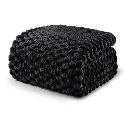 Exclusivo Mezcla 3D Fleece Twin Size Blanket for Bed, Black - color: Black, size: Twin ( 60x80 IN )