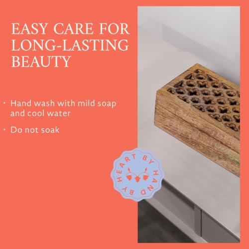Mela Artisans Trellis Mango Wood Storage Box - Medium Burnt, 7.5 in - color: Medium Burnt, size: Medium
