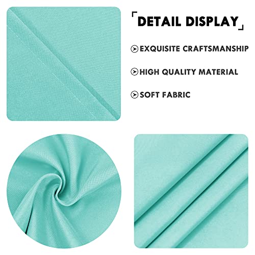 JIUZHEN Aqua Valance Curtains for Window 1 Panel, 52 x 18 Inches - color: Aqua, size: 52"W x 18"L (Pack of 1)