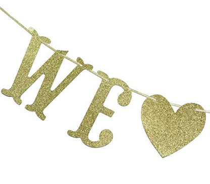 Qttier We Still Do Banner, Gold Glitter - color: Gold