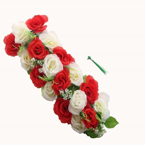6 Red Ivory Silk Rose Flower 20" Panels Artificial Floral Table Centerpiece Wedding Party Events Reception Decorations Supplies Supplies