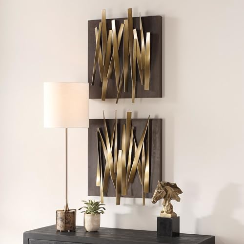 Uttermost 04382 Crosshatch - Wall Decor (Set of 2)-24 Inches Tall and 19.75 Inches Wide