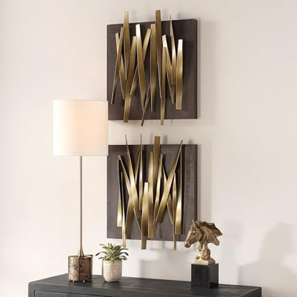 Uttermost 04382 Crosshatch - Wall Decor (Set of 2)-24 Inches Tall and 19.75 Inches Wide