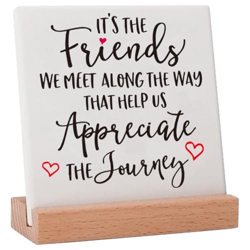 Friend Friendship Birthday Gifts for Best Friends Bestie BFF, Thank You Gifts for Work Sister Bestie True Long Distance New Friend Friendgiving Appreciation Decor Plaques - style: Friends