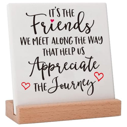 Friend Friendship Birthday Gifts for Best Friends Bestie BFF, Thank You Gifts for Work Sister Bestie True Long Distance New Friend Friendgiving Appreciation Decor Plaques - style: Friends