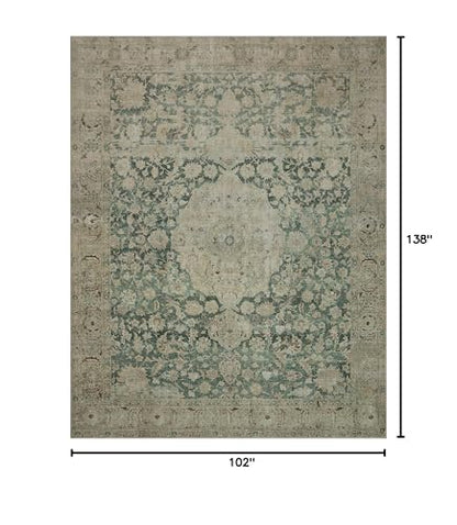 Loloi Magnolia Home Sinclair Jade/Sand 8'-6" x 11'-6" Area Rug - color: Jade / Sand, size: 8'6" x 11'6" (Rectangular)