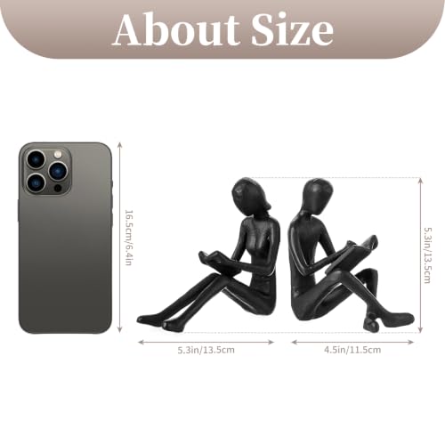 Sziqiqi Heavy Duty Bookends for Books: Decorative Book Ends for Shelves
