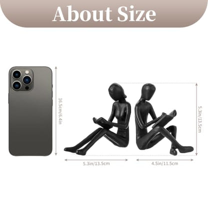 Sziqiqi Heavy Duty Bookends for Books: Decorative Book Ends for Shelves