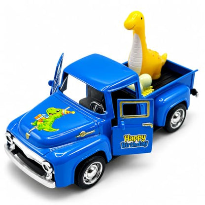 Dinosaur Birthday Pickup Truck - Dino Birthday Party Decorations - color: Blue-dinosaur