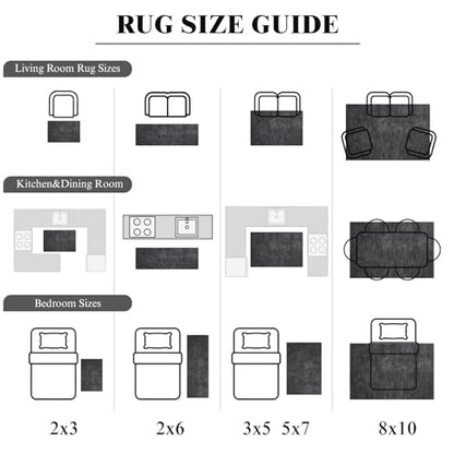 8x10 Washable Area Rug, Black Solid Area Rugs for Living Room & Bedroom - color: Black, size: 8' x 10' (Rectangular)