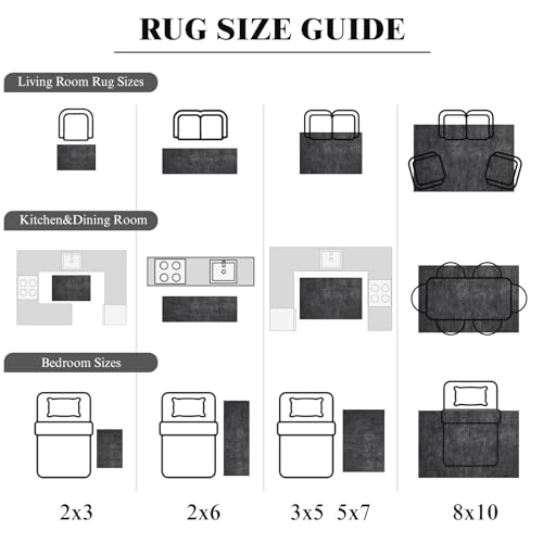 10x14 Washable Area Rug, Black Solid Area Rugs for Living Room & Bedroom - color: Black, size: 10' x 14' (Rectangular)
