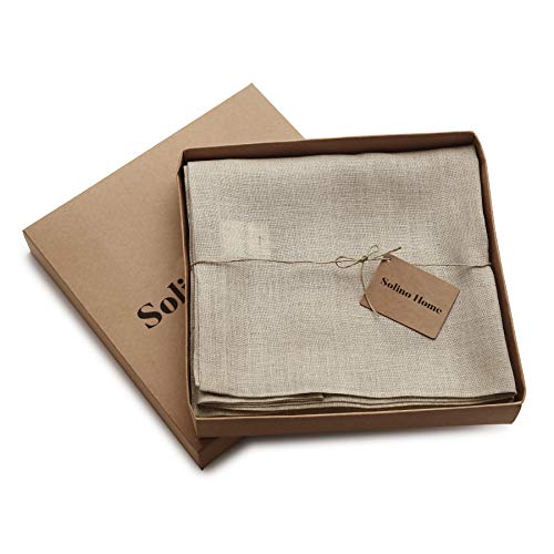 Solino Home 100% Pure Linen Sheer Curtain Natural, 52 x 120 in, 1 Panel - color: Natural, size: 52"W x 120"L (1-Panel)