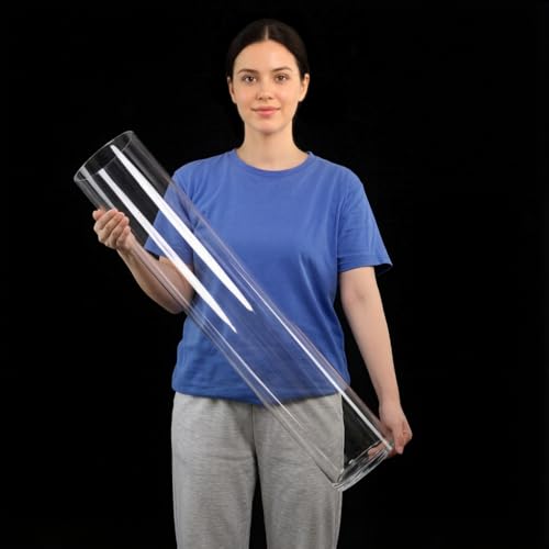 CYS EXCEL Cylinder Clear (H:32" D:6") | Multiple Size Choices Glass Flower Centerpieces | Hurricane Floating Candle Holder Vase, H-32 (GCY122/32) - size: H-32" D-6"