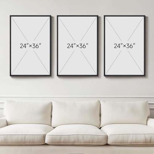 Large 3D Textured Modern Black Abstract Wall Art for Living Room, 3 Piece - color: Black --A, size: 24"w X 36"h X 3pcs