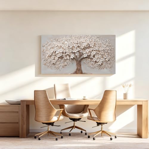 Modern Tree of Life Canvas Wall Art Pictures for Living Room Prints 20"X40" - color: JYQ-01N, size: 40"L x 20"W