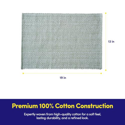 Sweet Home Collection 100% Cotton Placemats for Dining Room Rectangle Two Tone Woven Fabric 13" x 19" Soft Durable Table Mat Set, Set of 4, Pale Green - color: Pale Green, size: Rectangle 13" x 19"