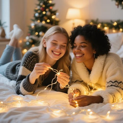 LitHome 2 Pack Fairy Lights Battery Operated, Each 20 FT 60 LED Warm White - color: Warm White, size: 2 Pack