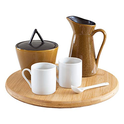TB Home 10 Inch Bamboo Lazy Susan Turntable for Kitchen, Cabinet or Pantry - size: 10" Lazy Susan