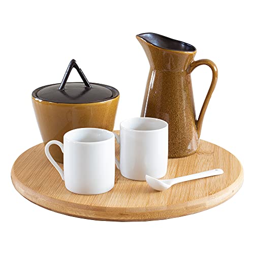 TB Home 10 Inch Bamboo Lazy Susan Turntable for Kitchen, Cabinet or Pantry - size: 10" Lazy Susan